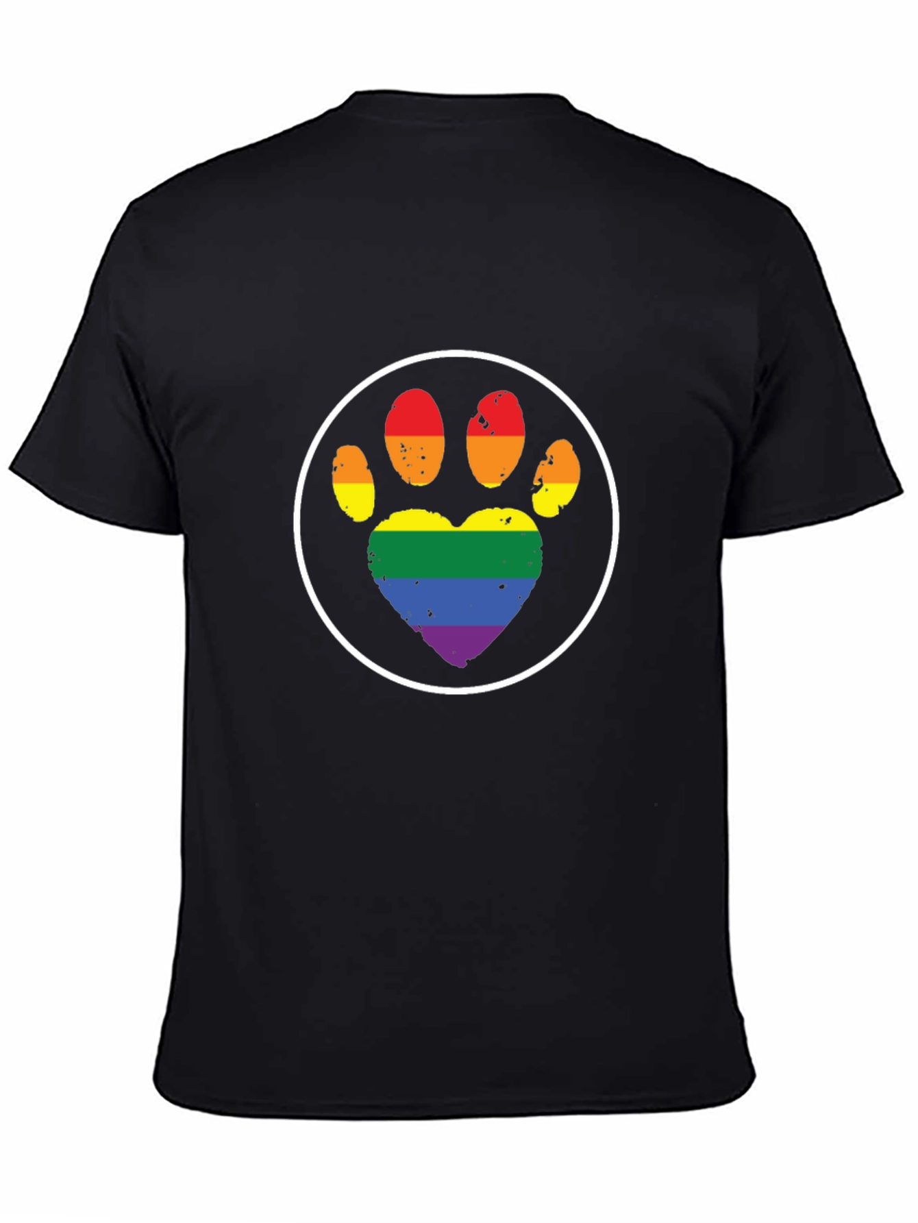 Pride Paw Print Heart T-Shirt