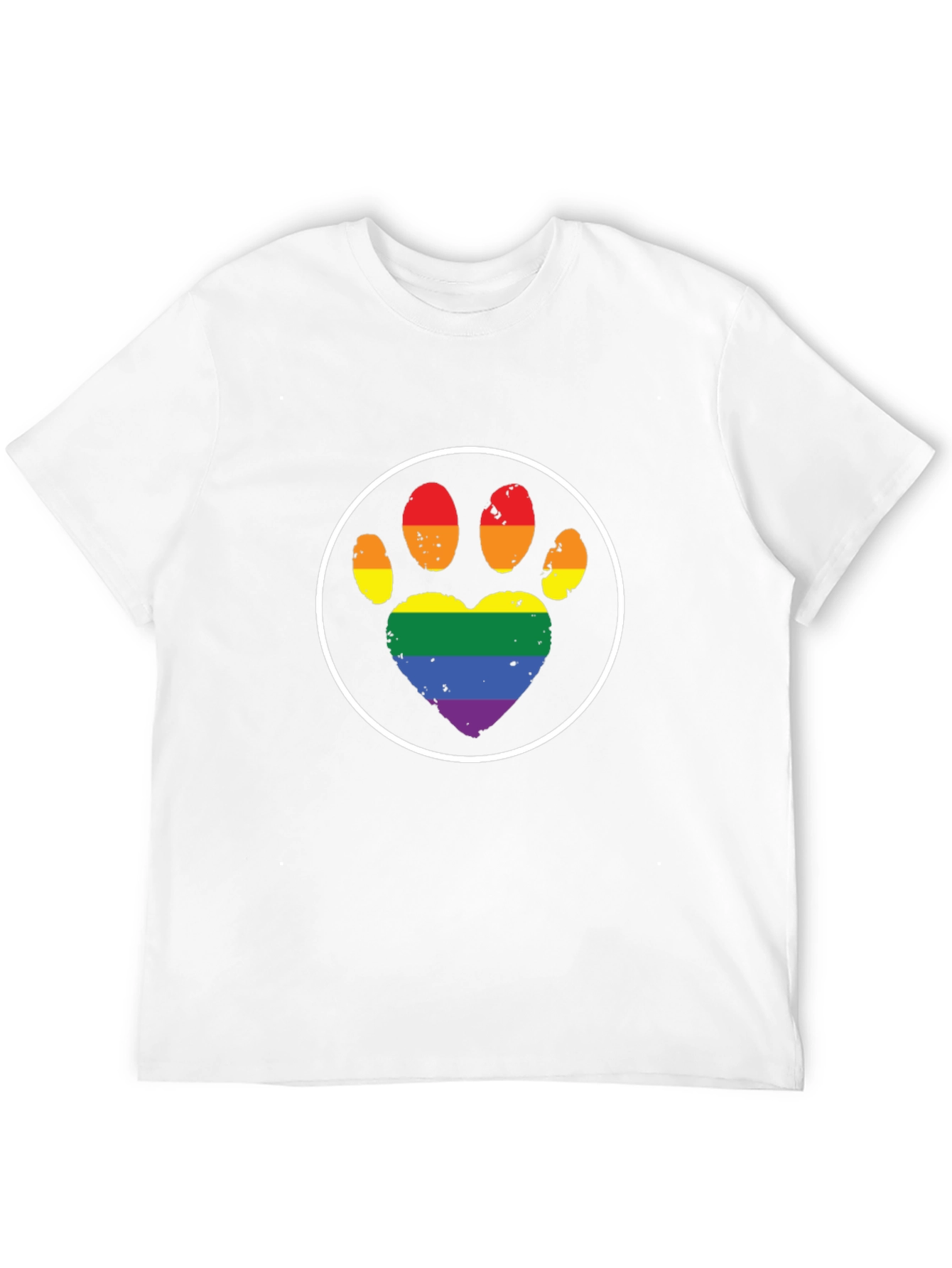 Pride Paw Print Heart T-Shirt