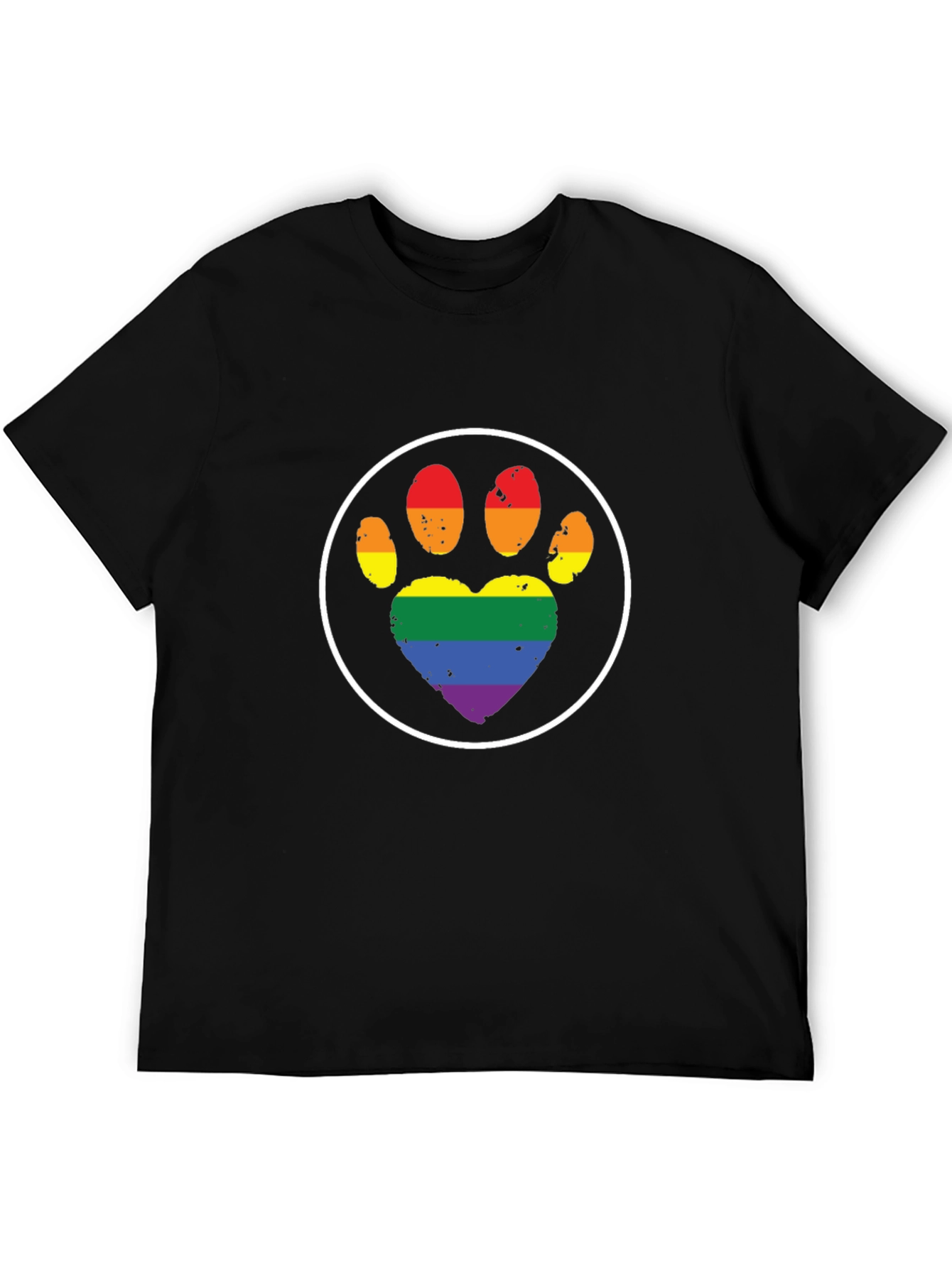 Pride Paw Print Heart T-Shirt