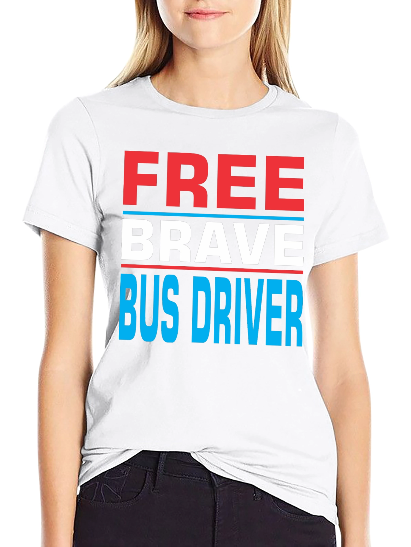 Free Brave Bus Driver Graphic Tee