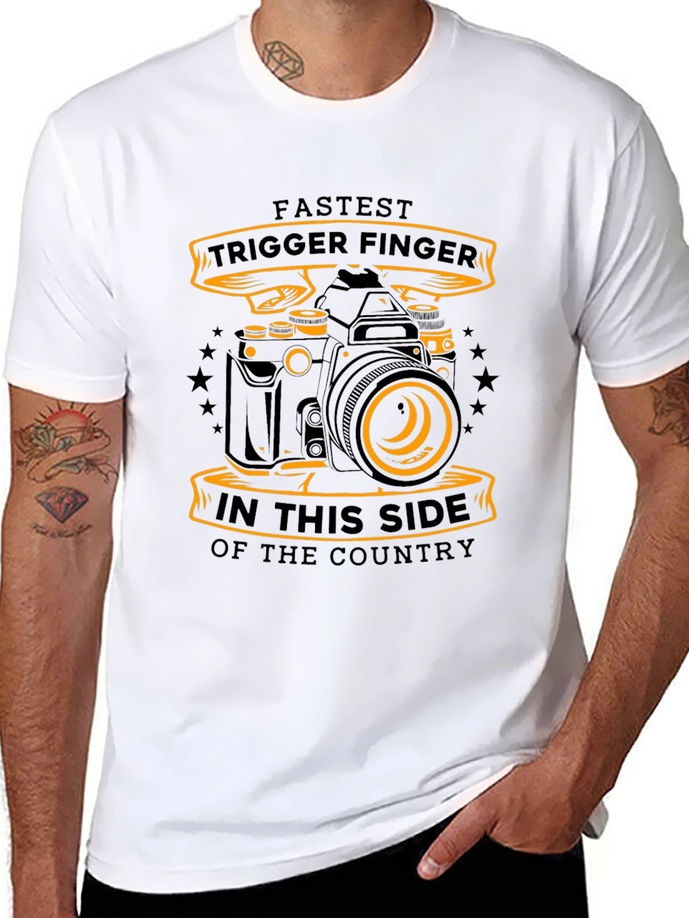 Fastest Trigger Finger Camera Graphic T-Shirt