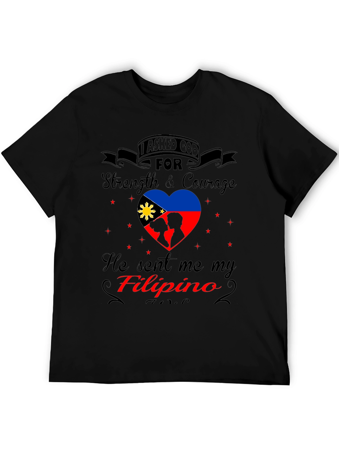Filipino Pride T-Shirt - Strength & Courage Design
