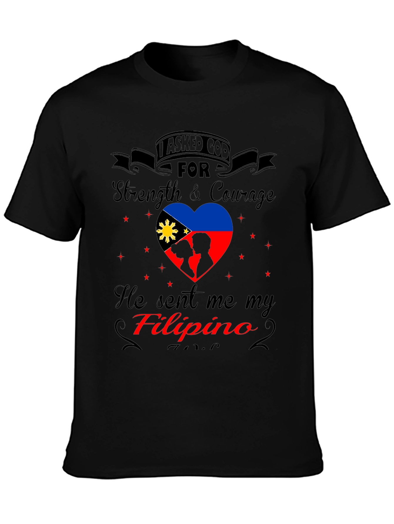 Filipino Pride T-Shirt - Strength & Courage Design