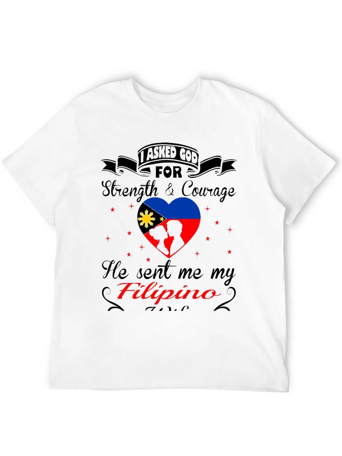 Filipino Pride T-Shirt - Strength & Courage Design