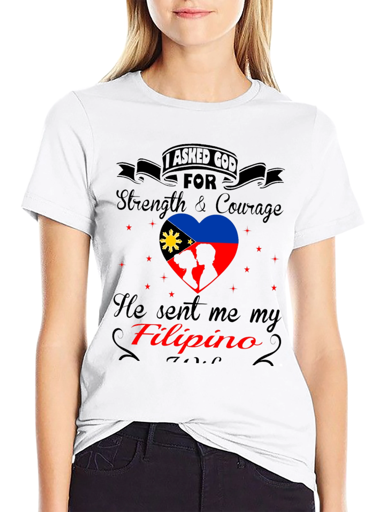 Filipino Pride T-Shirt - Strength & Courage Design