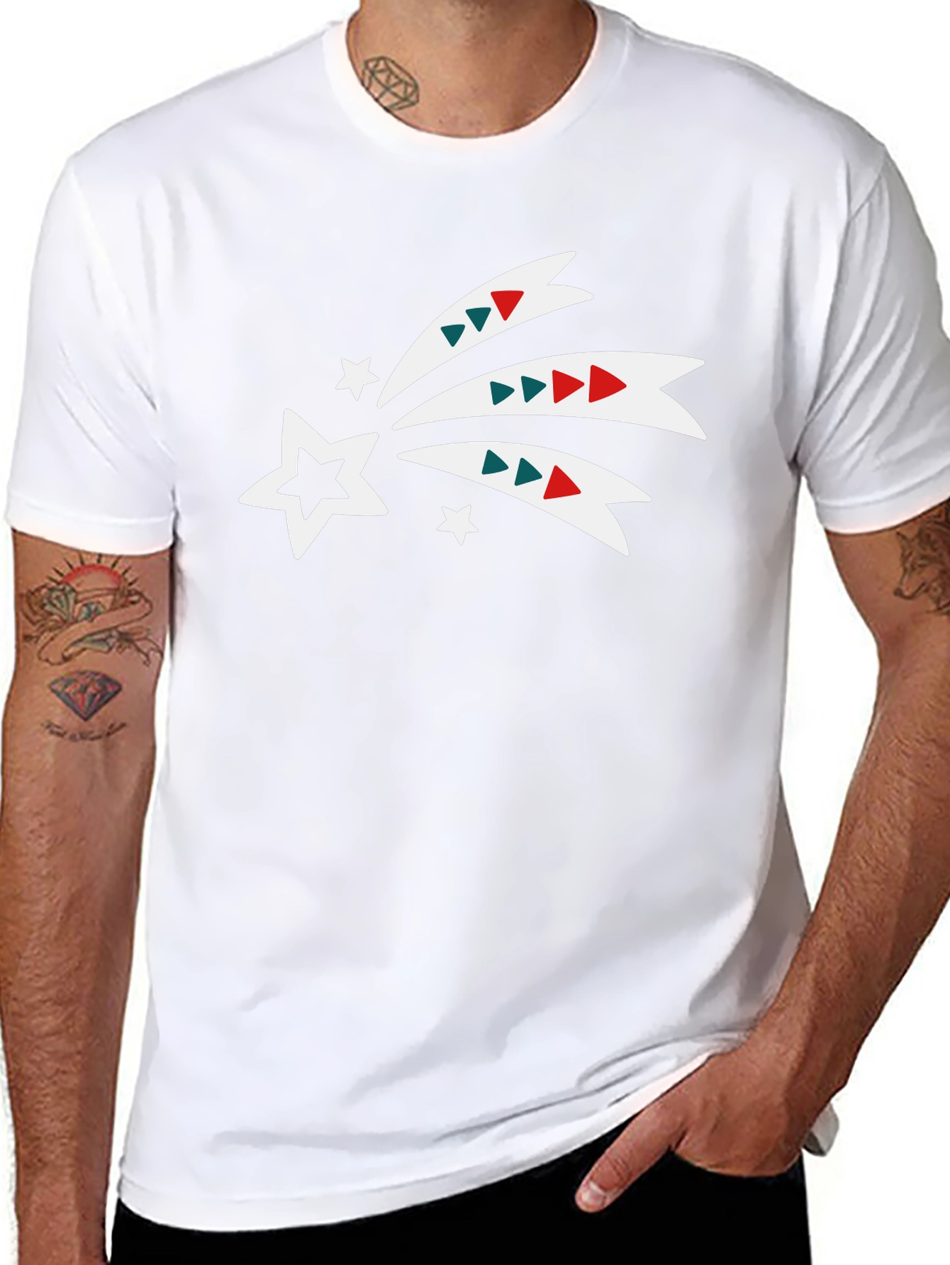 Festive Shooting Star Black Tee