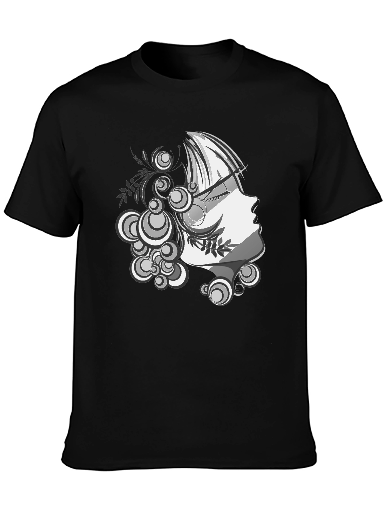 Modern Art Graphic Tee - Stylish Black T-Shirt
