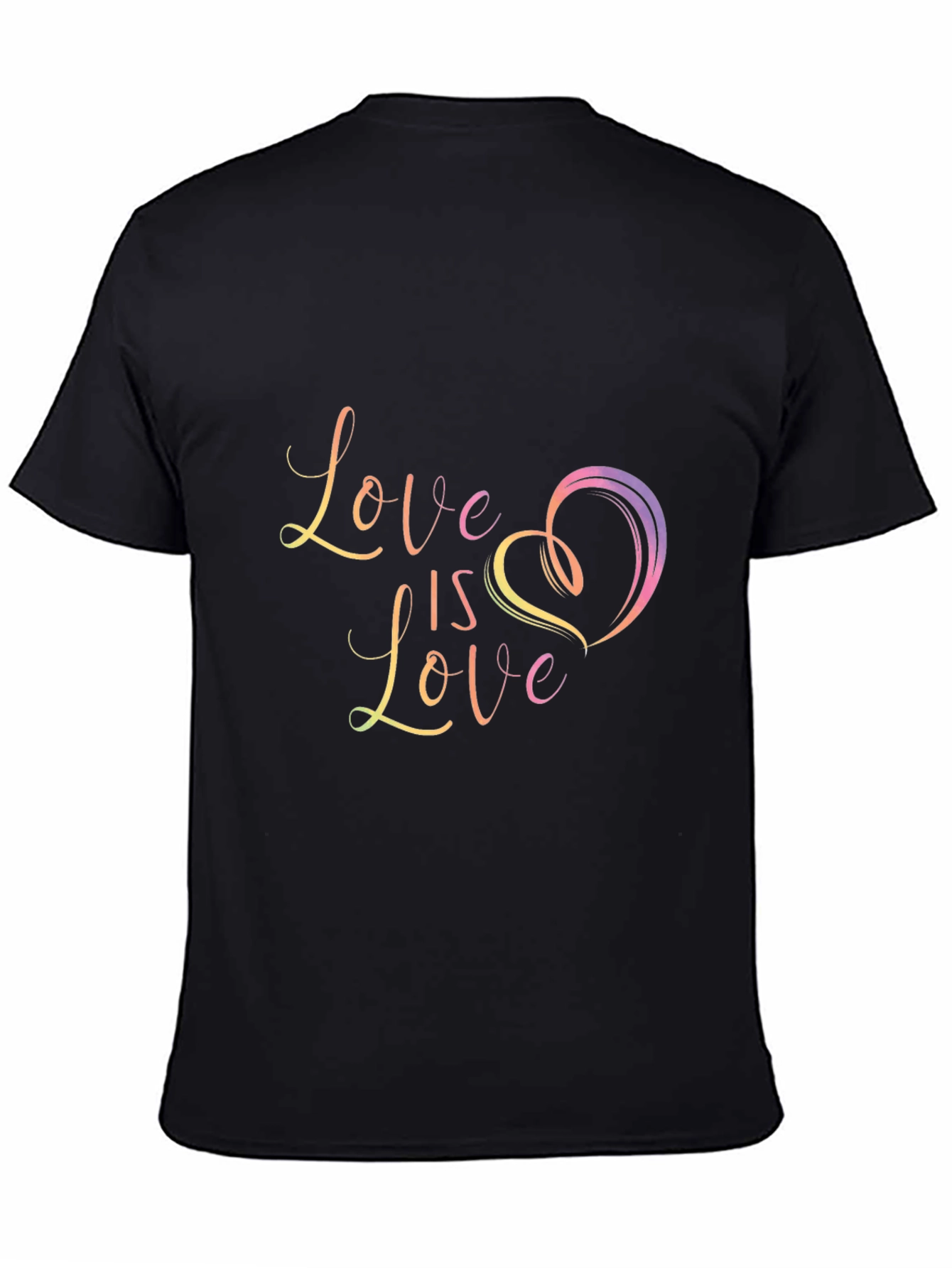Love is Love Graphic Black T-Shirt