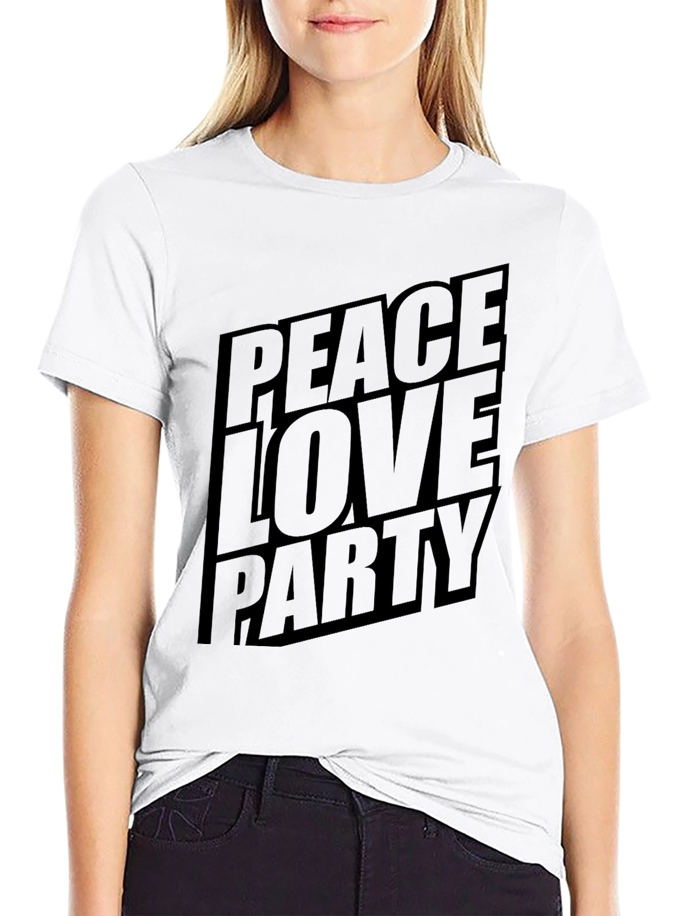 Peace Love Party Graphic T-Shirt