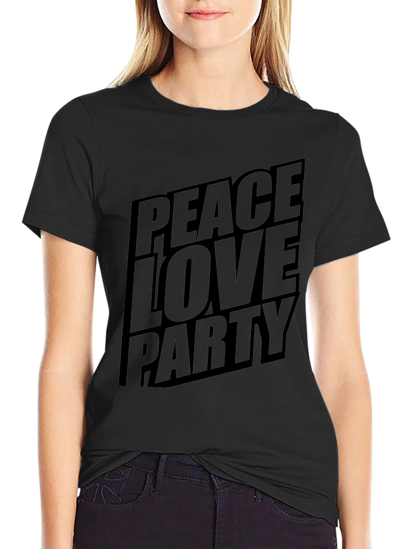 Peace Love Party Graphic T-Shirt