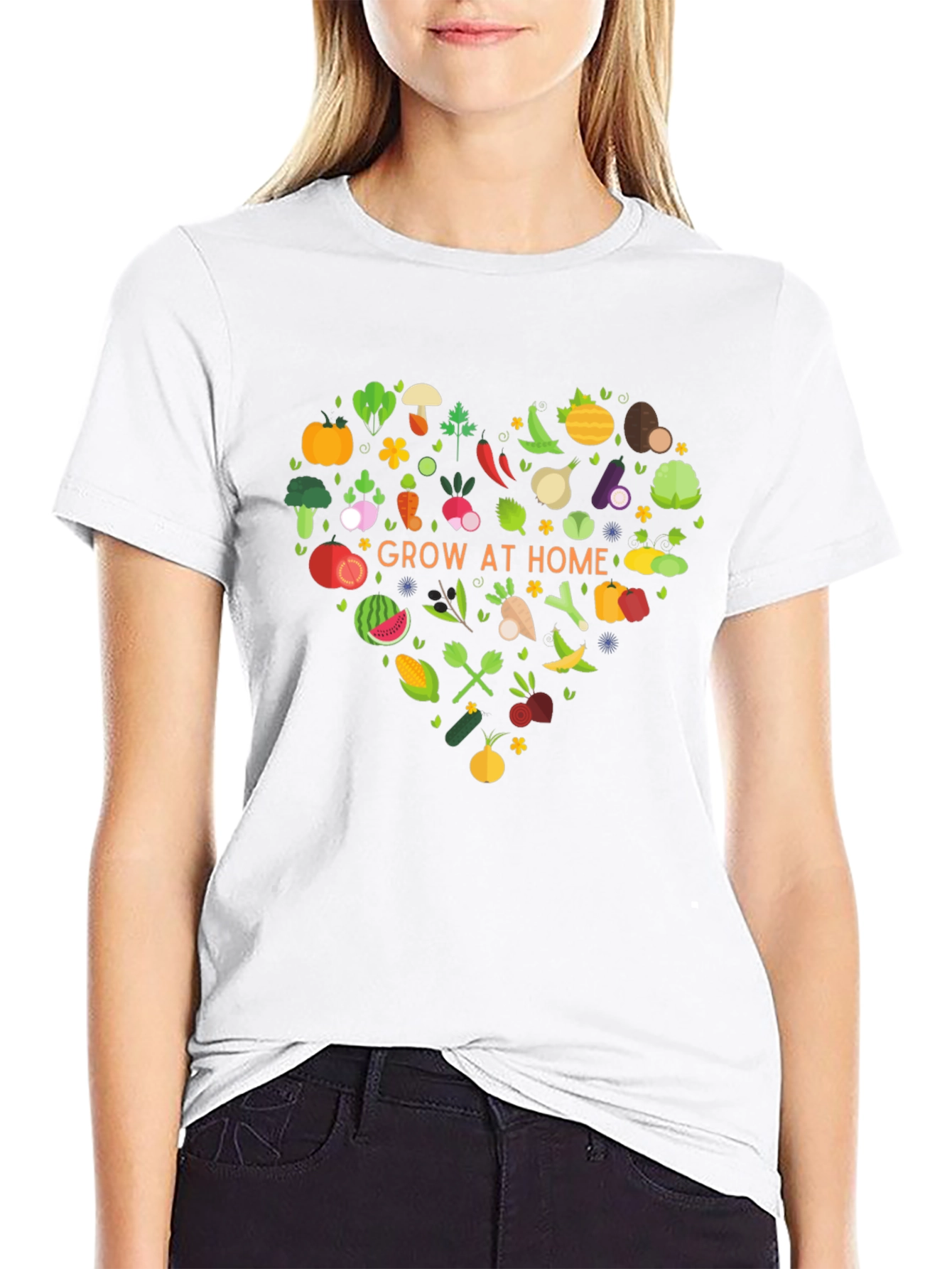 Grow at Home Heart Graphic Tee