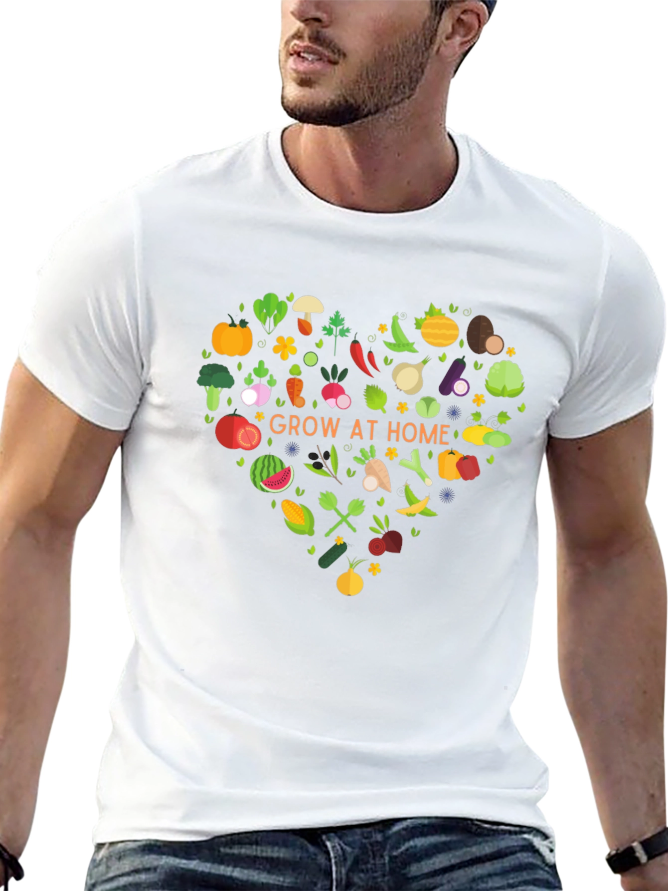 Grow at Home Heart Graphic Tee