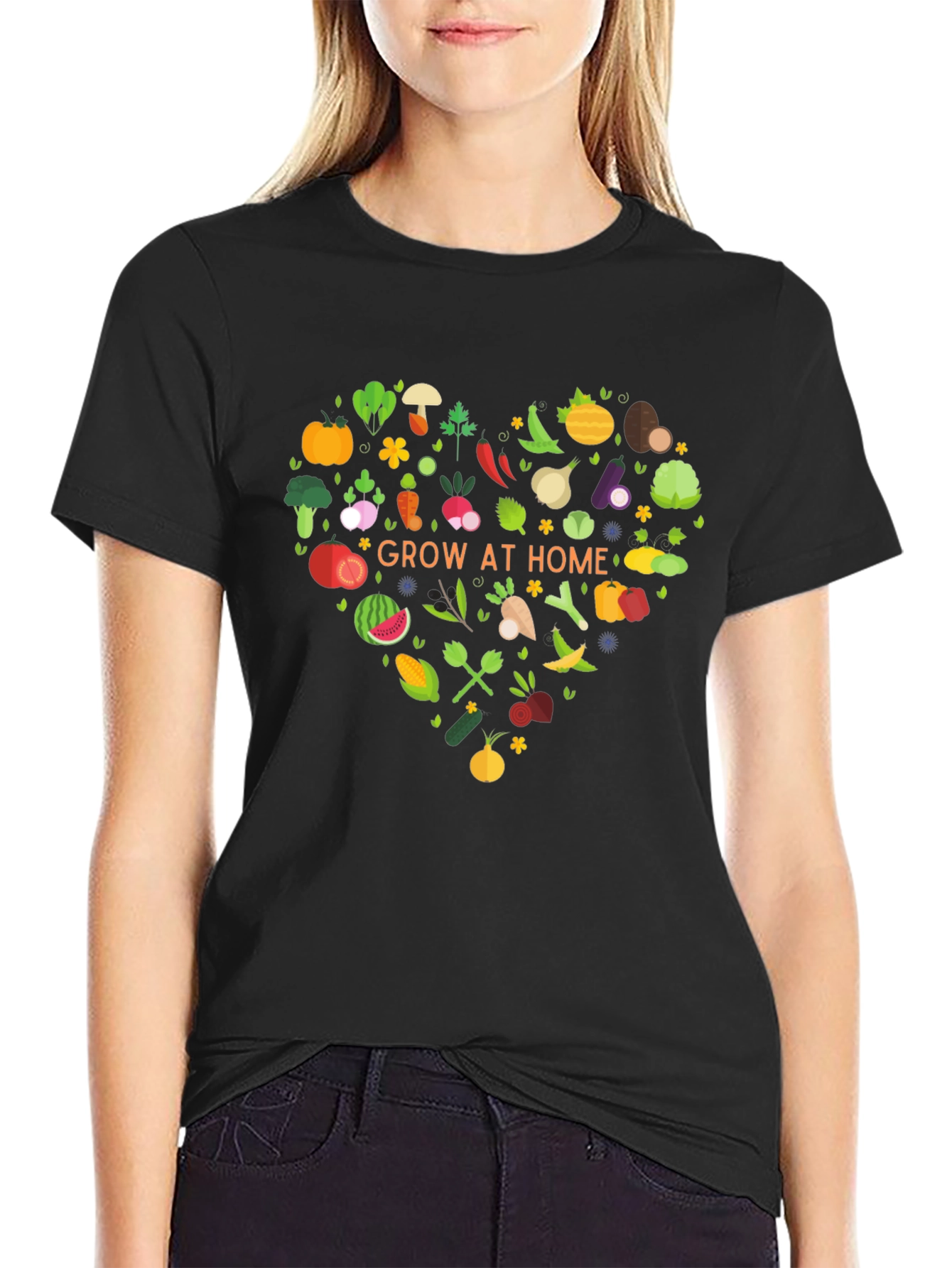 Grow at Home Heart Graphic Tee