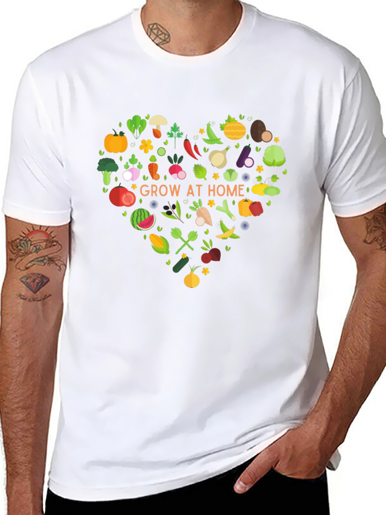 Grow at Home Heart Graphic Tee
