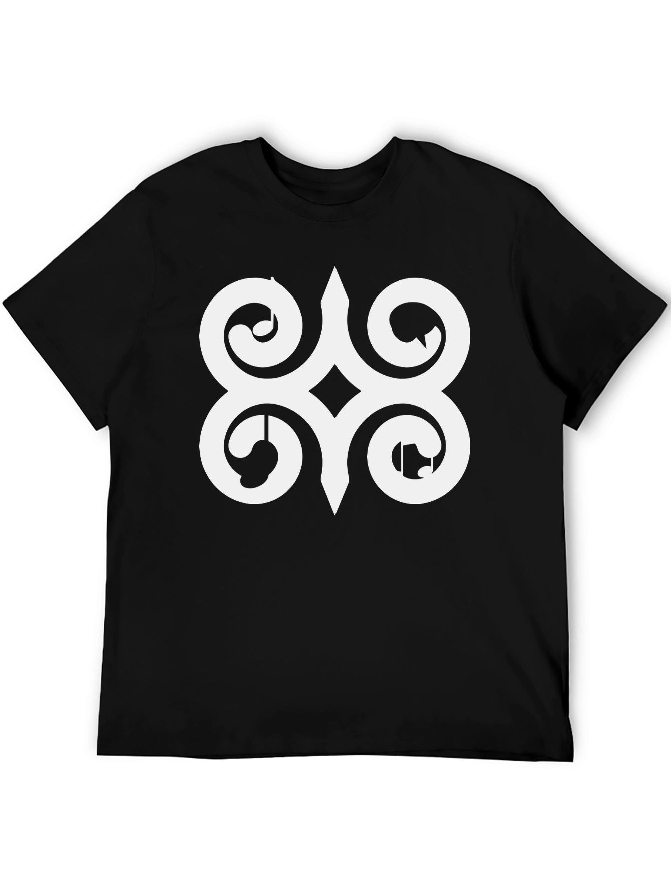 Adinkra Symbol Graphic T-Shirt - Black