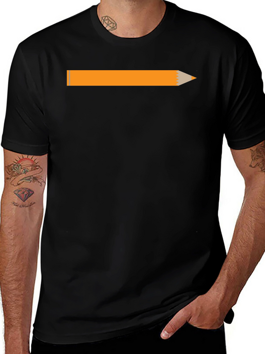 Pencil Graphic Black T-Shirt - Creative Style