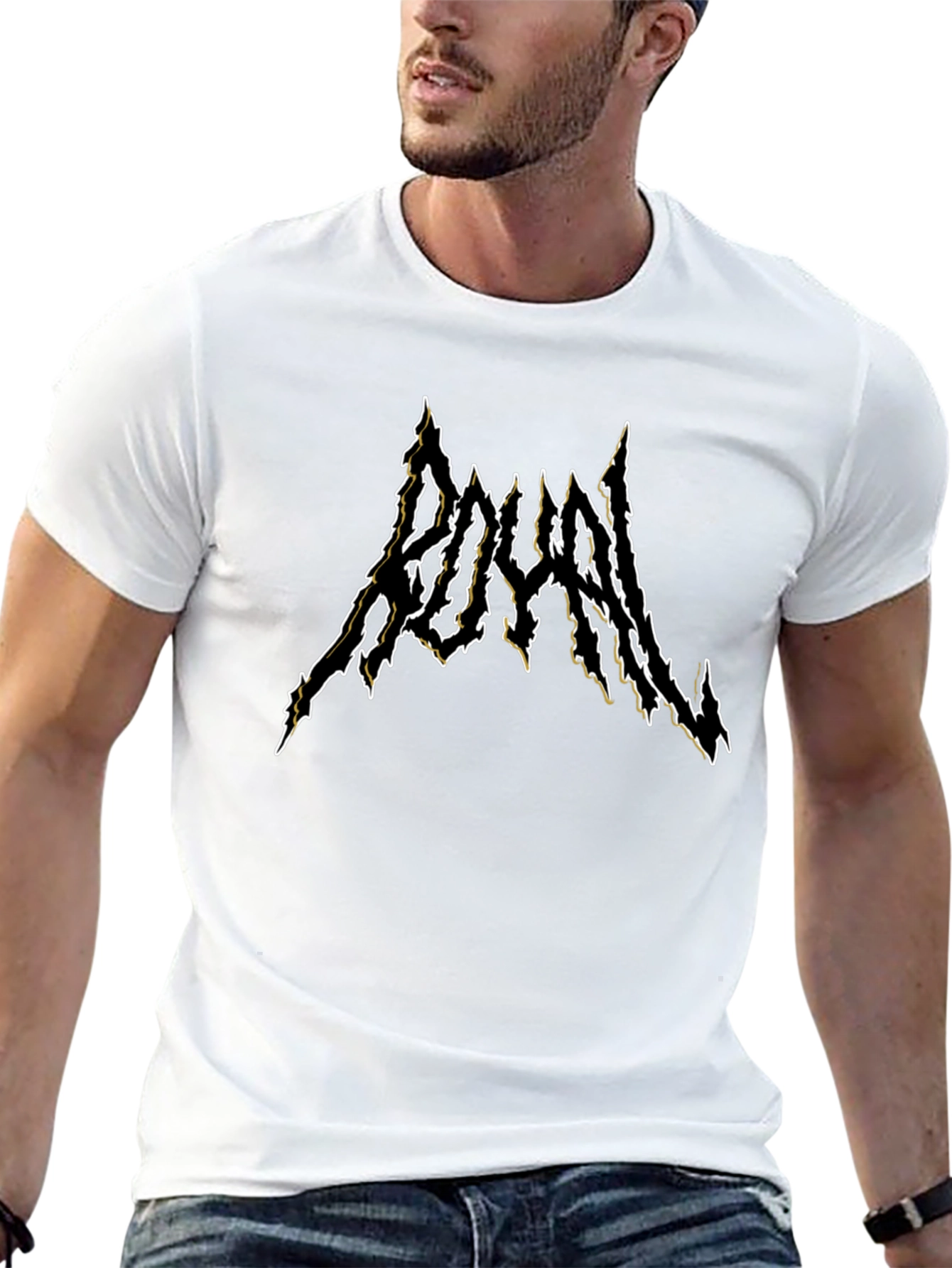 Royal Black Metal Style T-Shirt