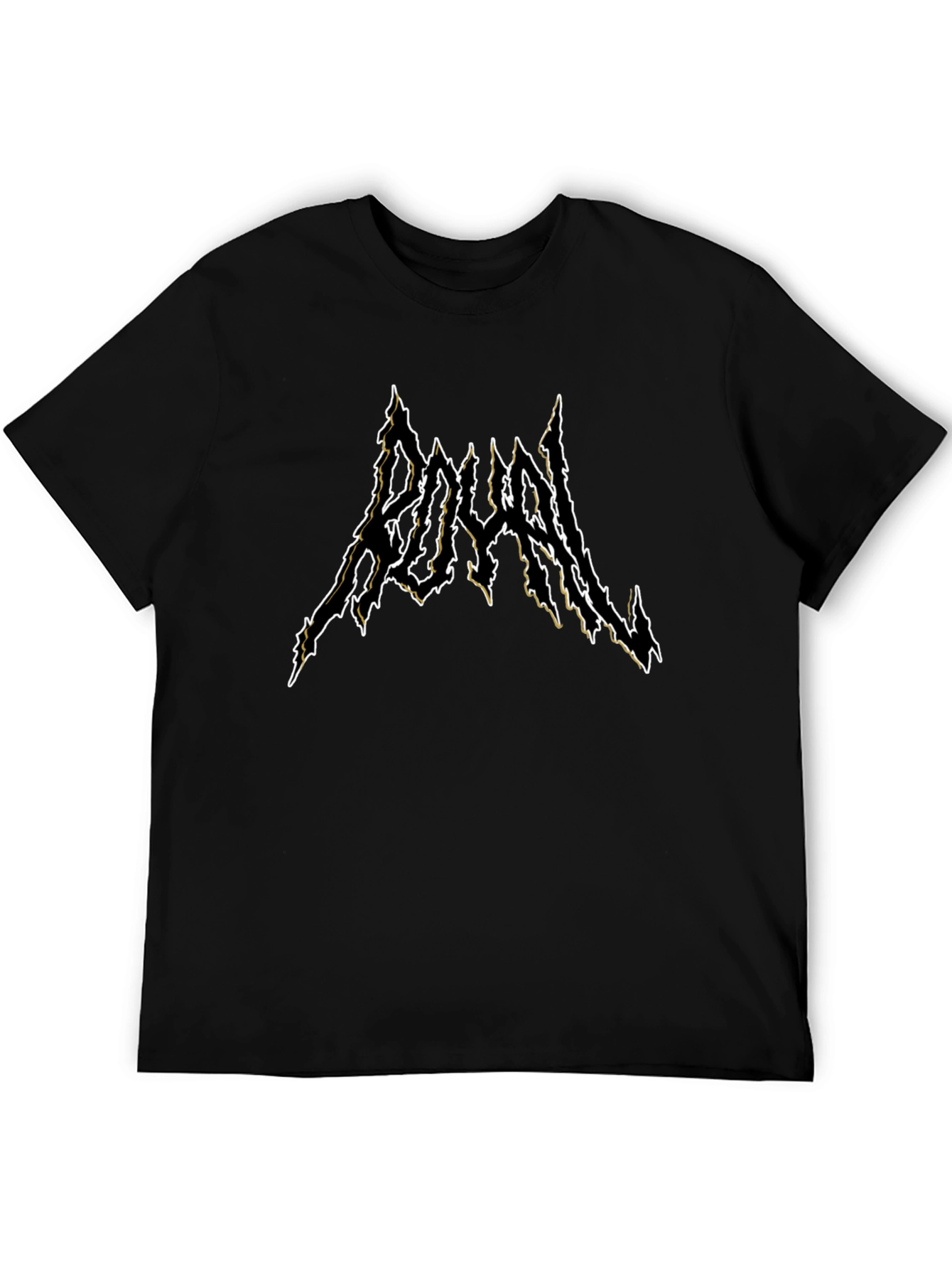 Royal Black Metal Style T-Shirt