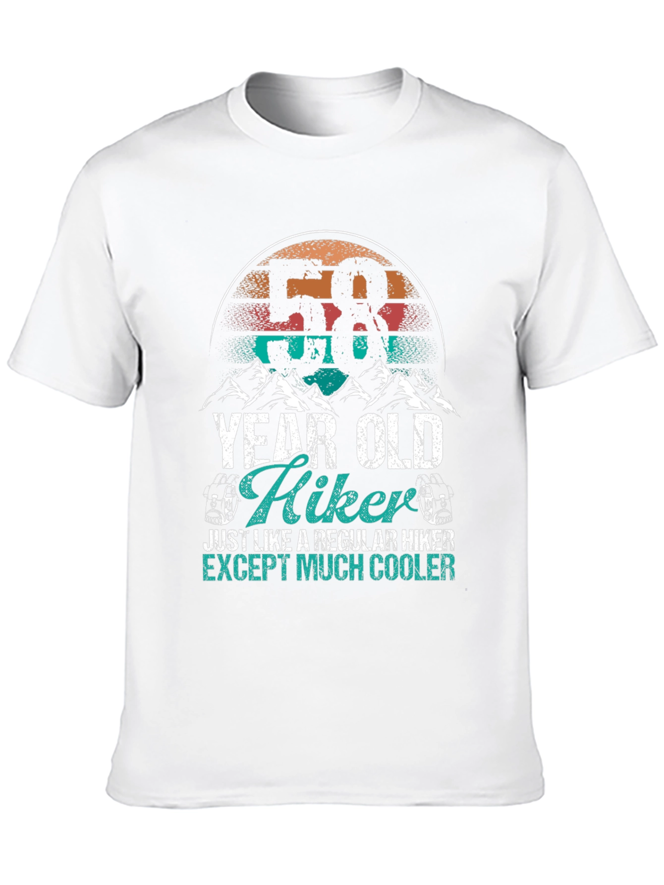 58 Year Old Hiker Cool Graphic Tee