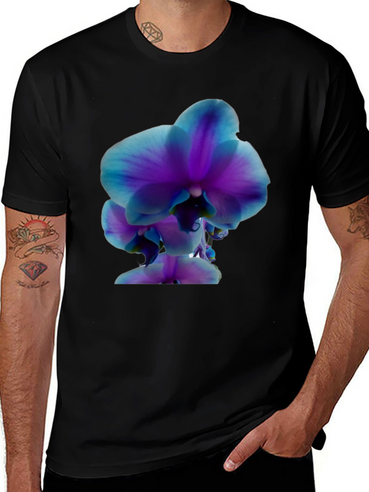 Orchid Graphic Tee - Stylish Black T-Shirt