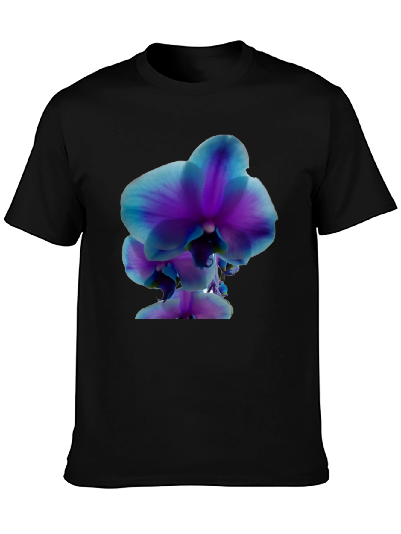 Orchid Graphic Tee - Stylish Black T-Shirt