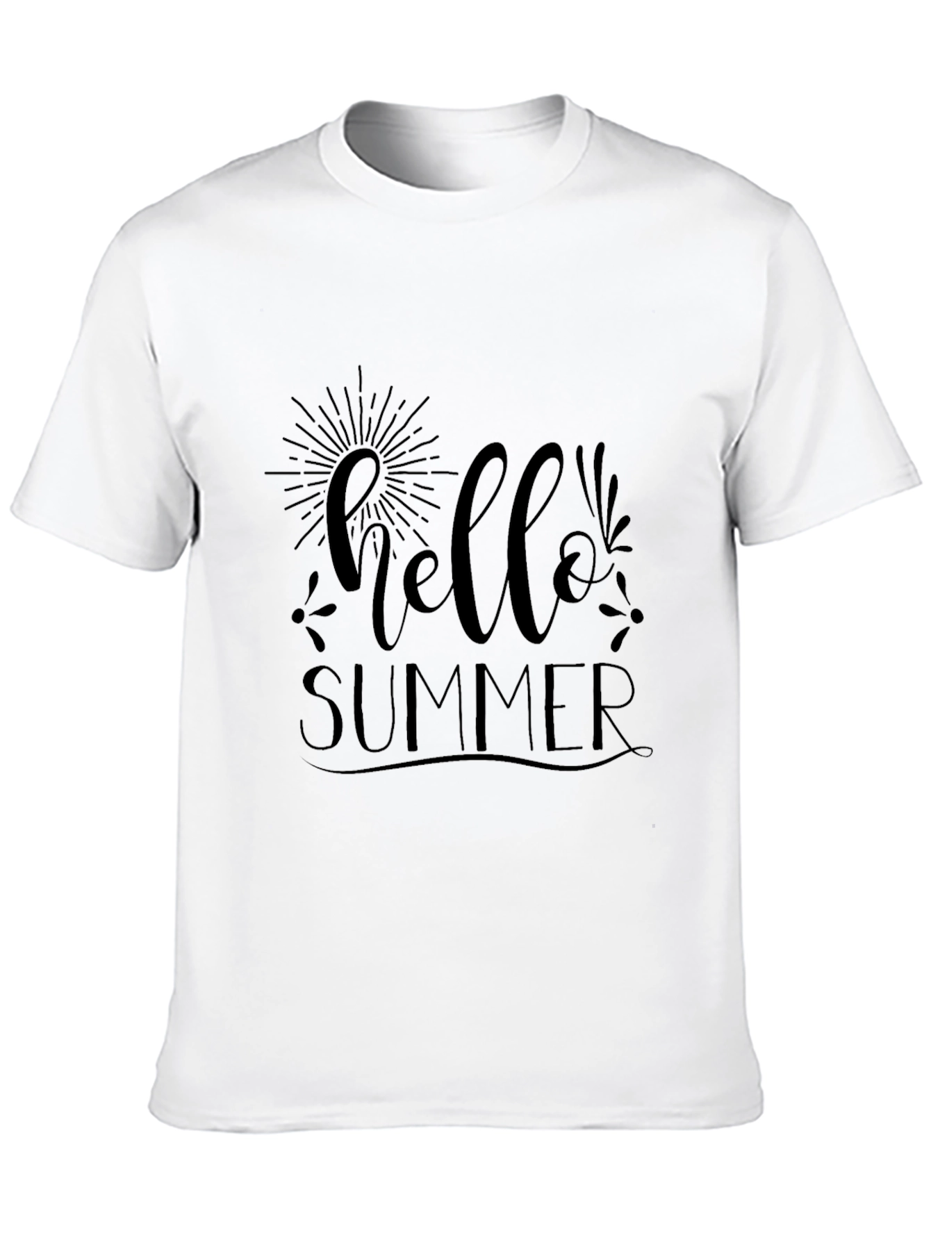 Hello Summer Graphic Tee - Black Cotton