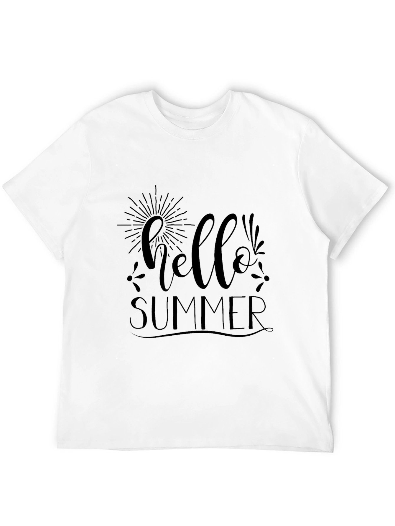 Hello Summer Graphic Tee - Black Cotton