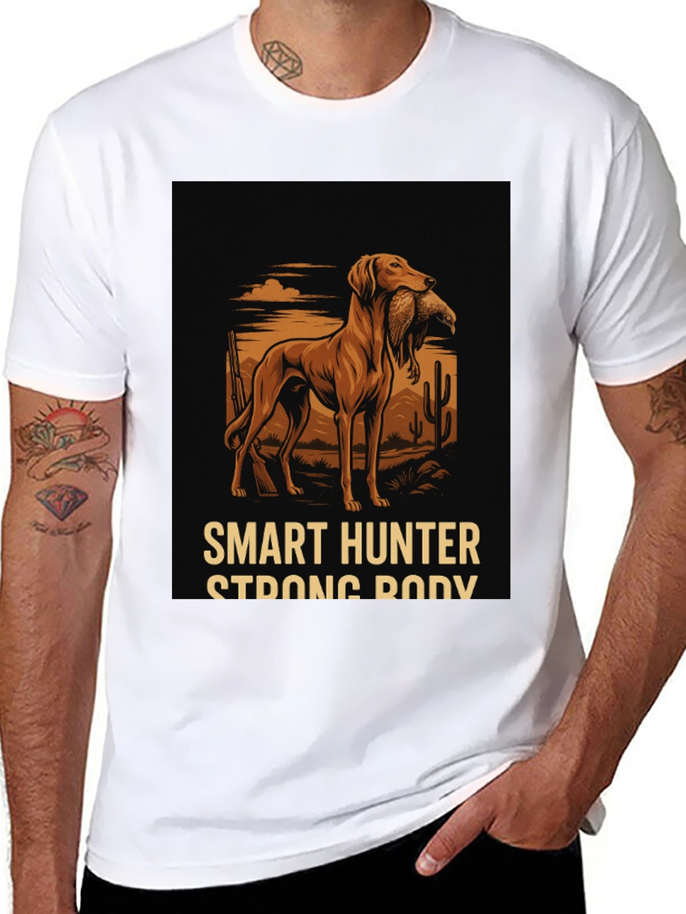 Smart Hunter Graphic Tee - Strong Body Design