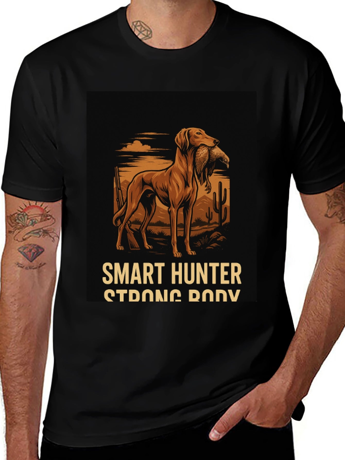 Smart Hunter Graphic Tee - Strong Body Design