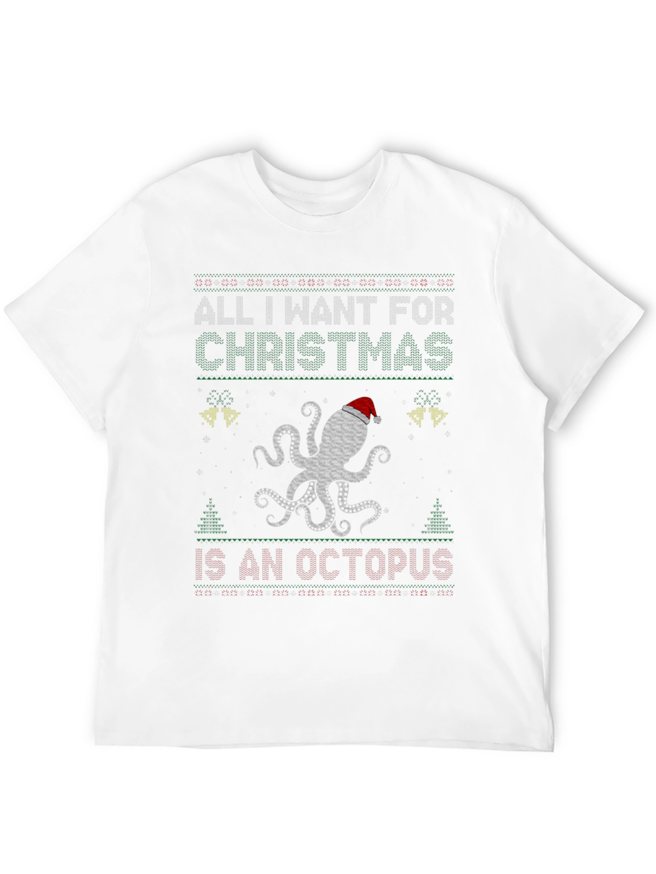 Octopus Christmas Ugly Sweater T-Shirt