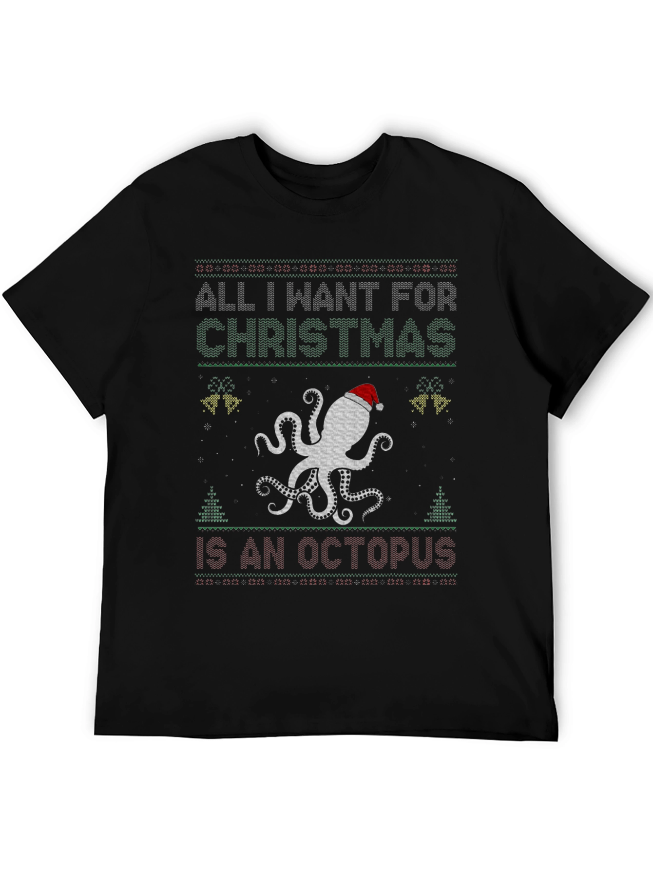 Octopus Christmas Ugly Sweater T-Shirt