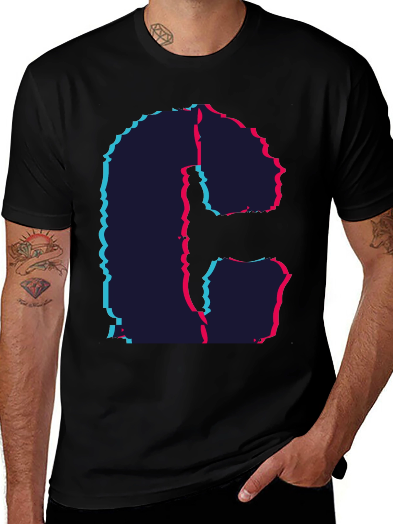 Abstract Initial C Graphic Tee - Modern Design