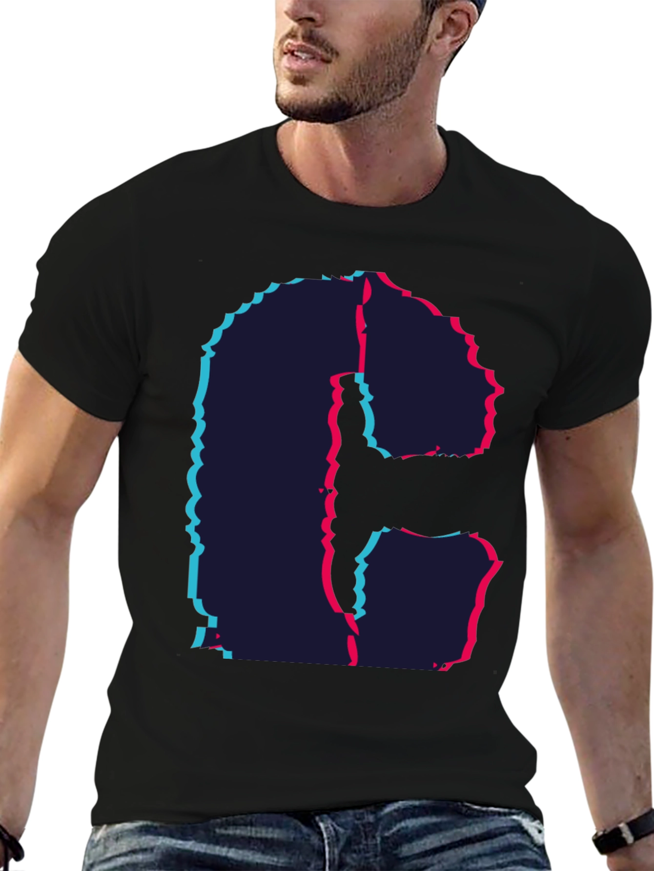 Abstract Initial C Graphic Tee - Modern Design