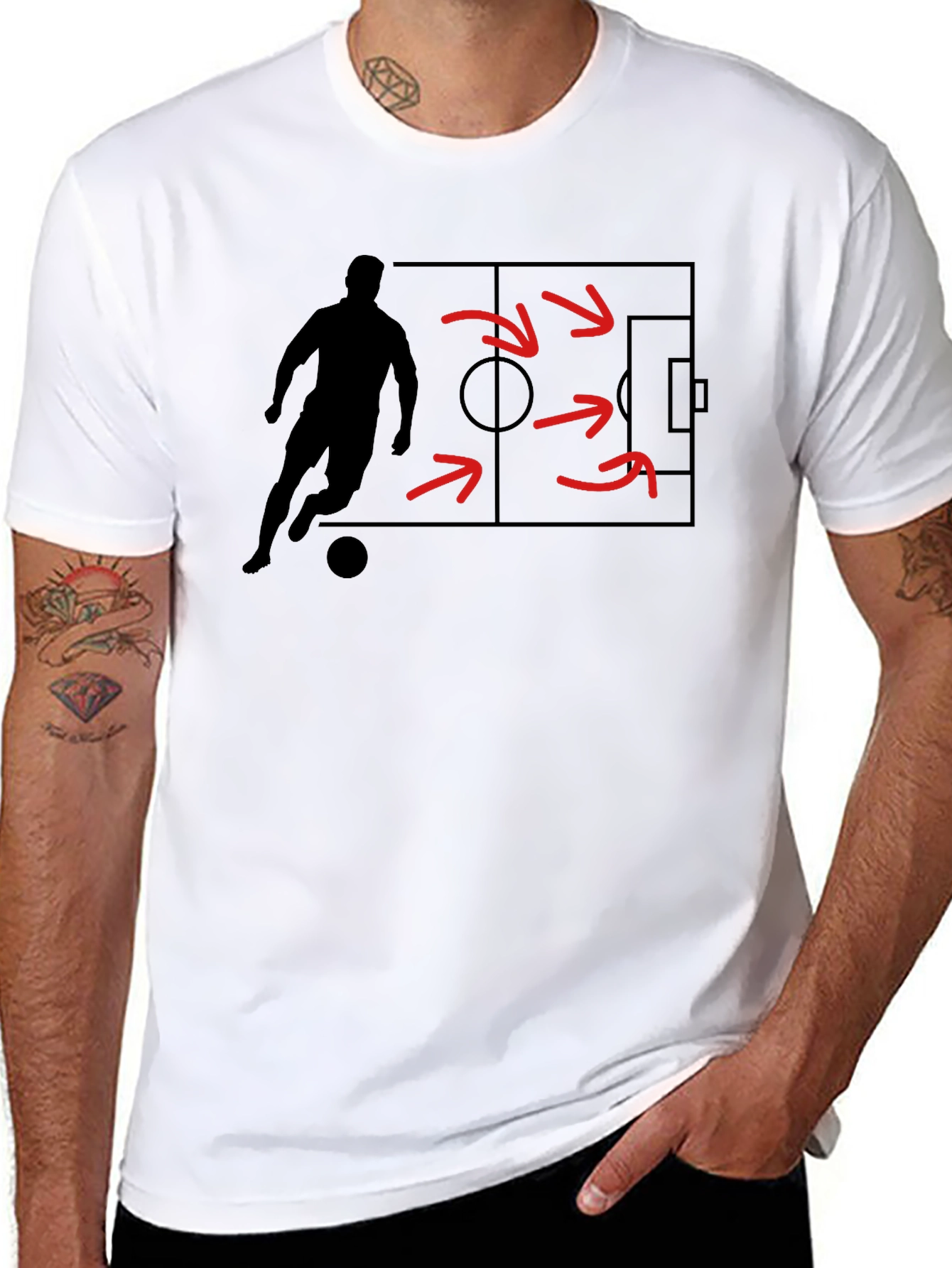Soccer Strategy Graphic Tee - Black
