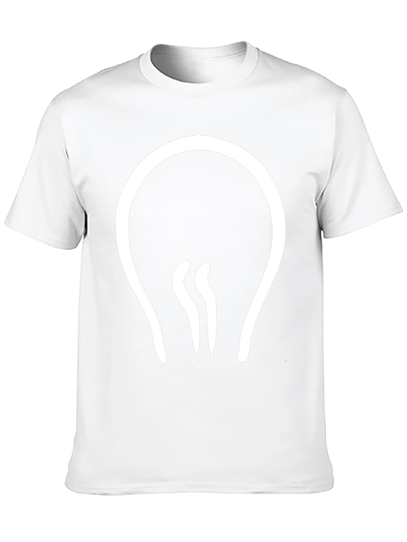 Modern Light Bulb Graphic Tee - Black