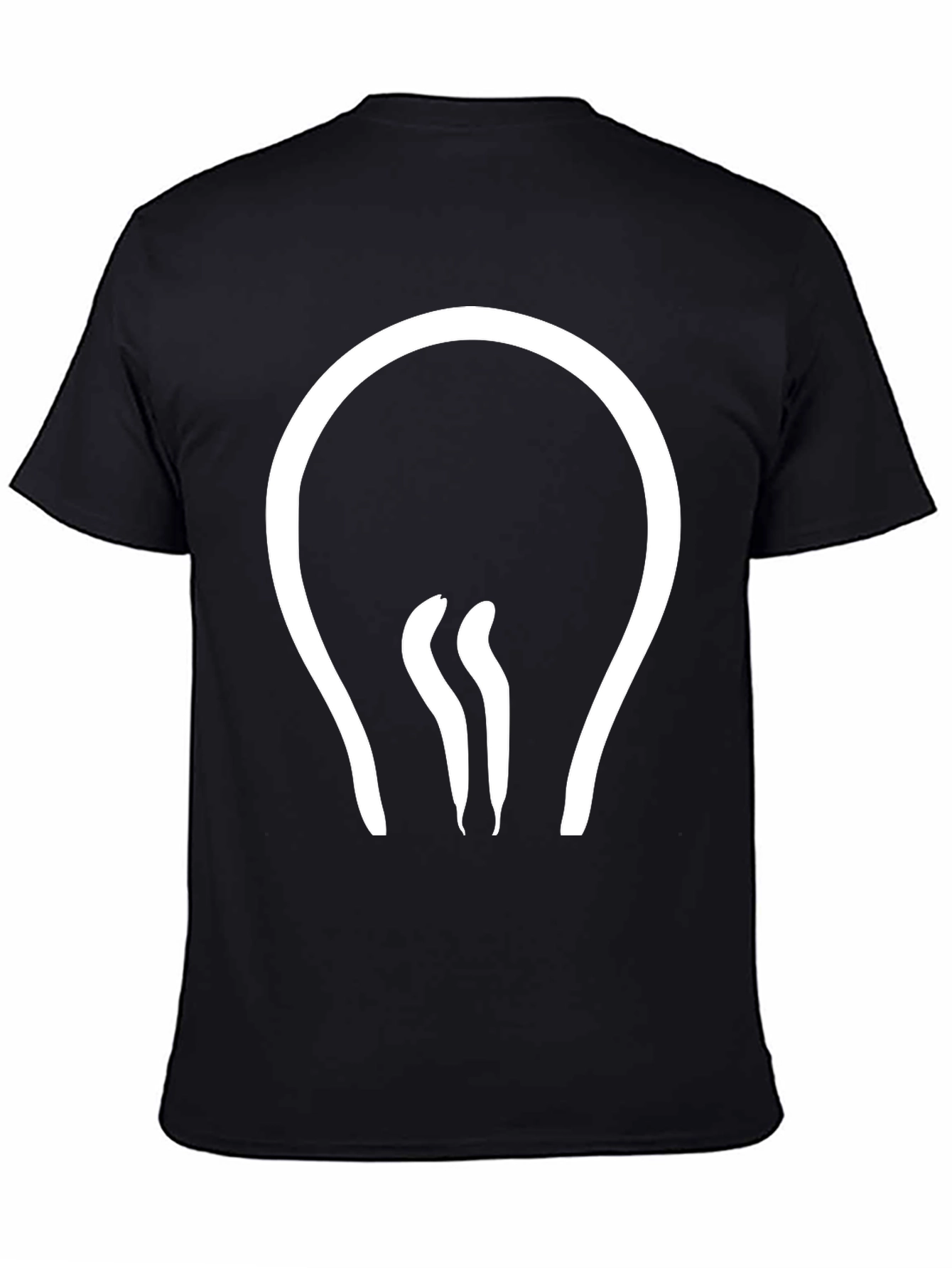 Modern Light Bulb Graphic Tee - Black