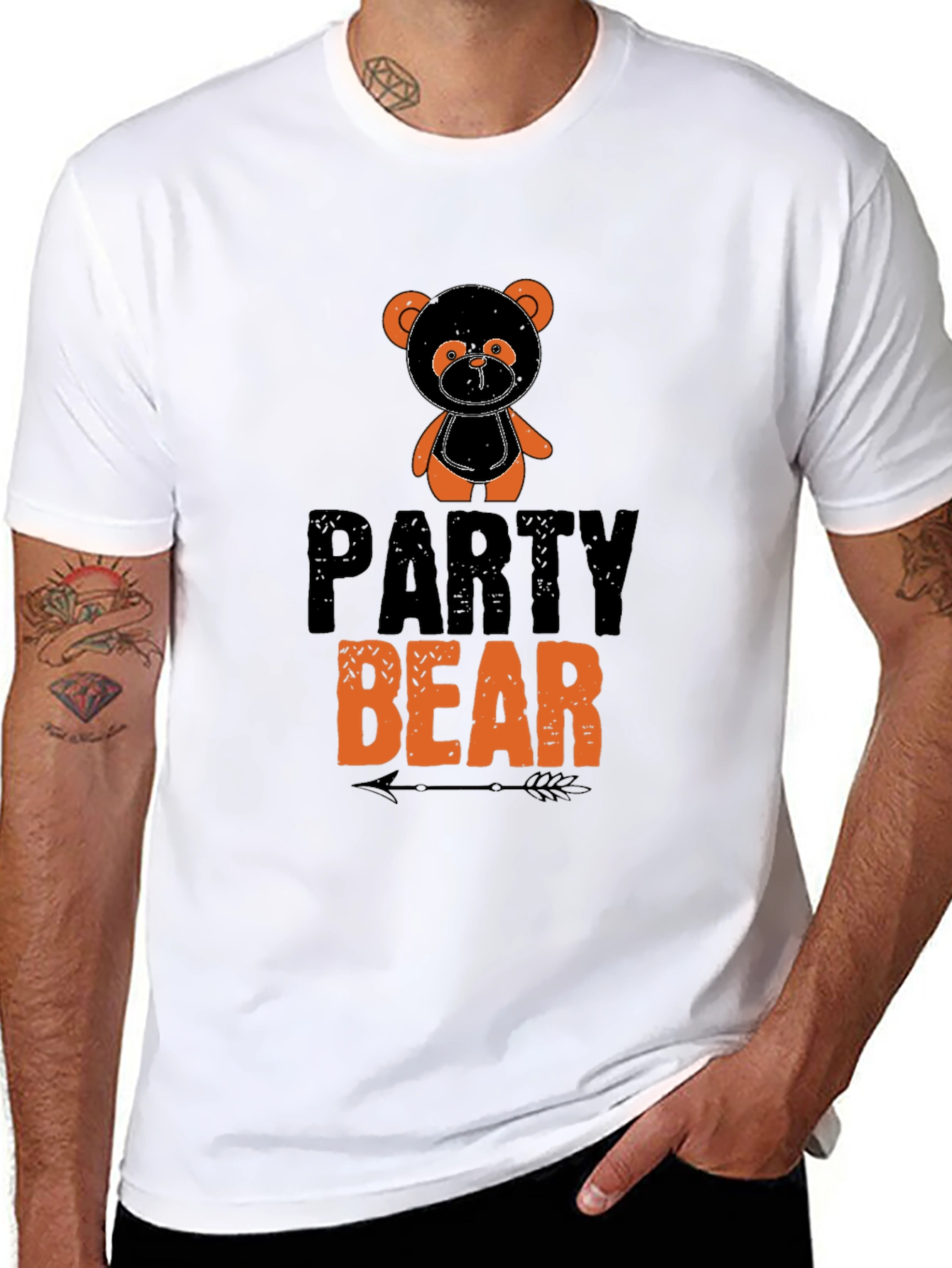 Party Bear Graphic Print T-Shirt