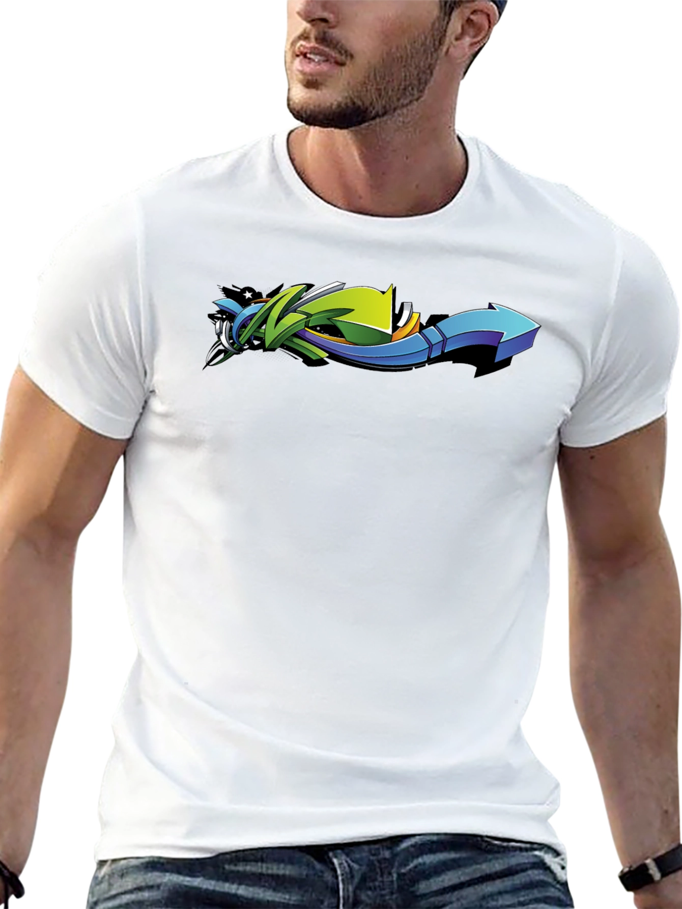 Cool Arrow Graphic Tee - Urban Style Black T-Shirt