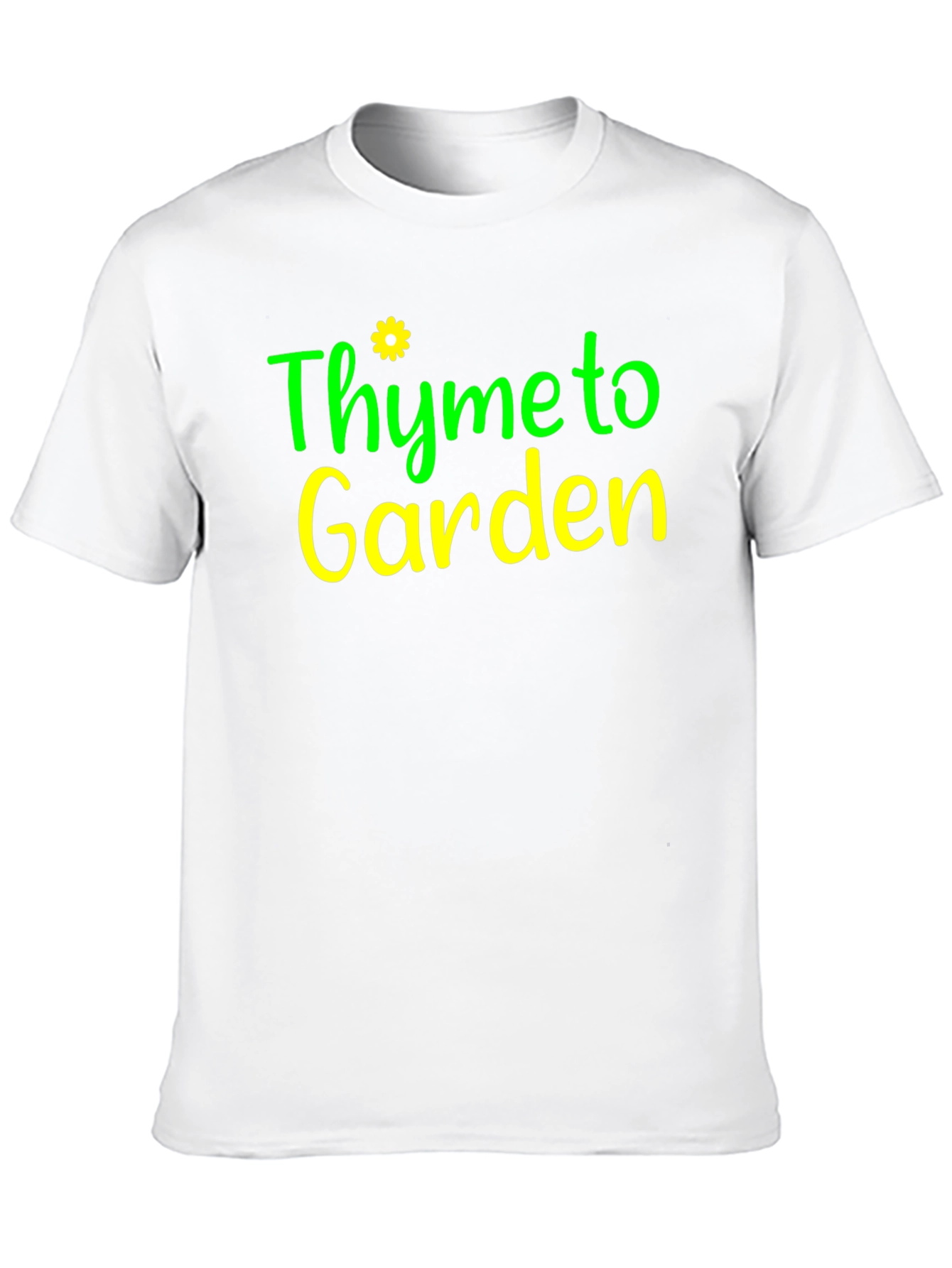 Thyme to Garden Black Graphic T-Shirt