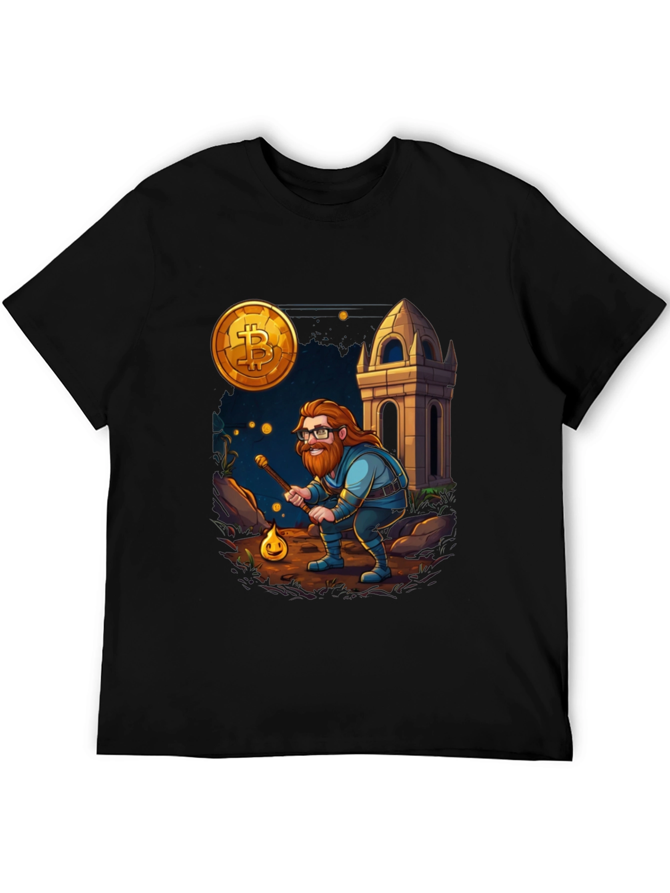 Bitcoin Wizard Black T-Shirt - Crypto Adventure