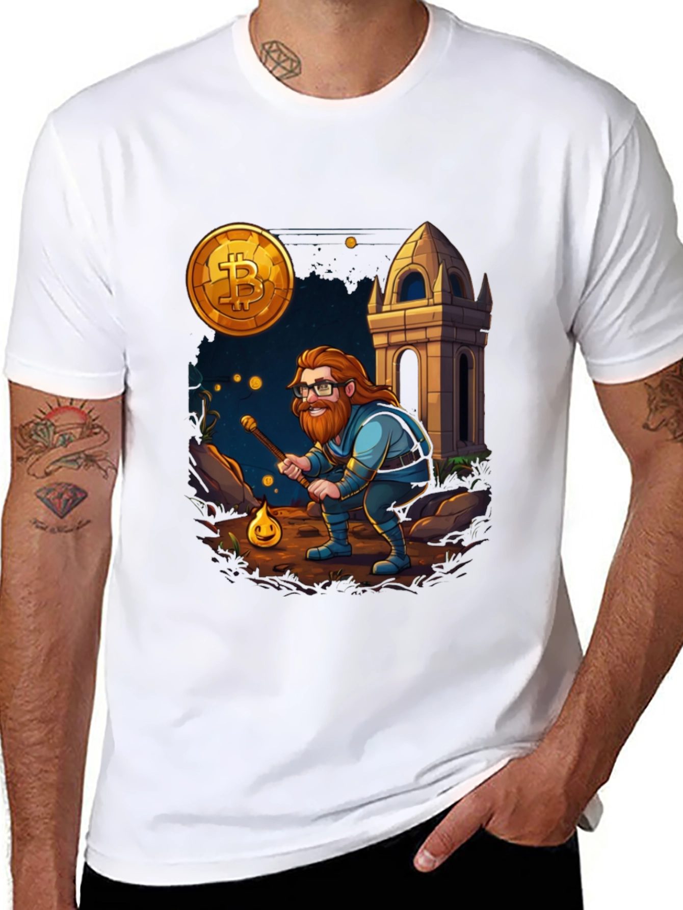 Bitcoin Wizard Black T-Shirt - Crypto Adventure