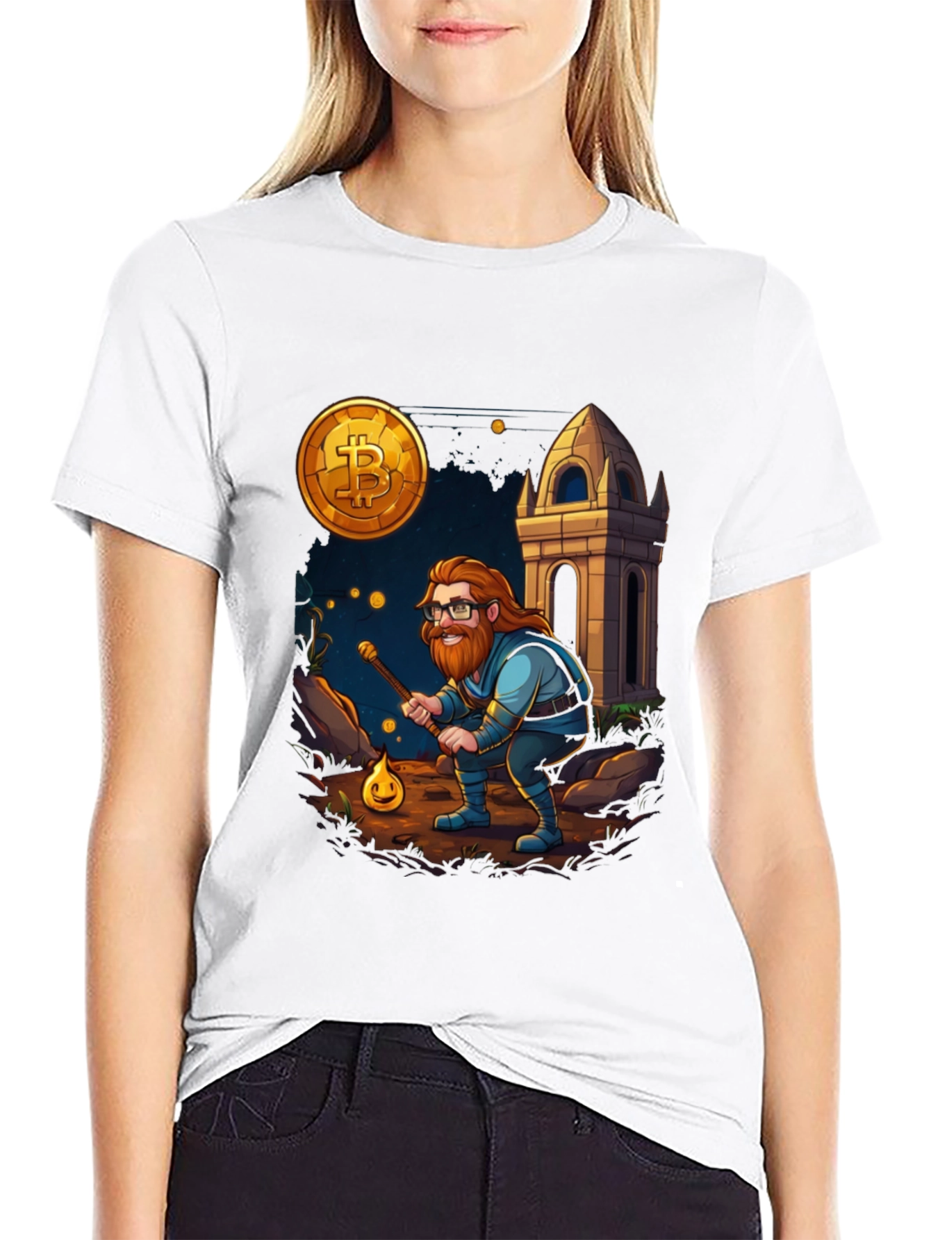 Bitcoin Wizard Black T-Shirt - Crypto Adventure
