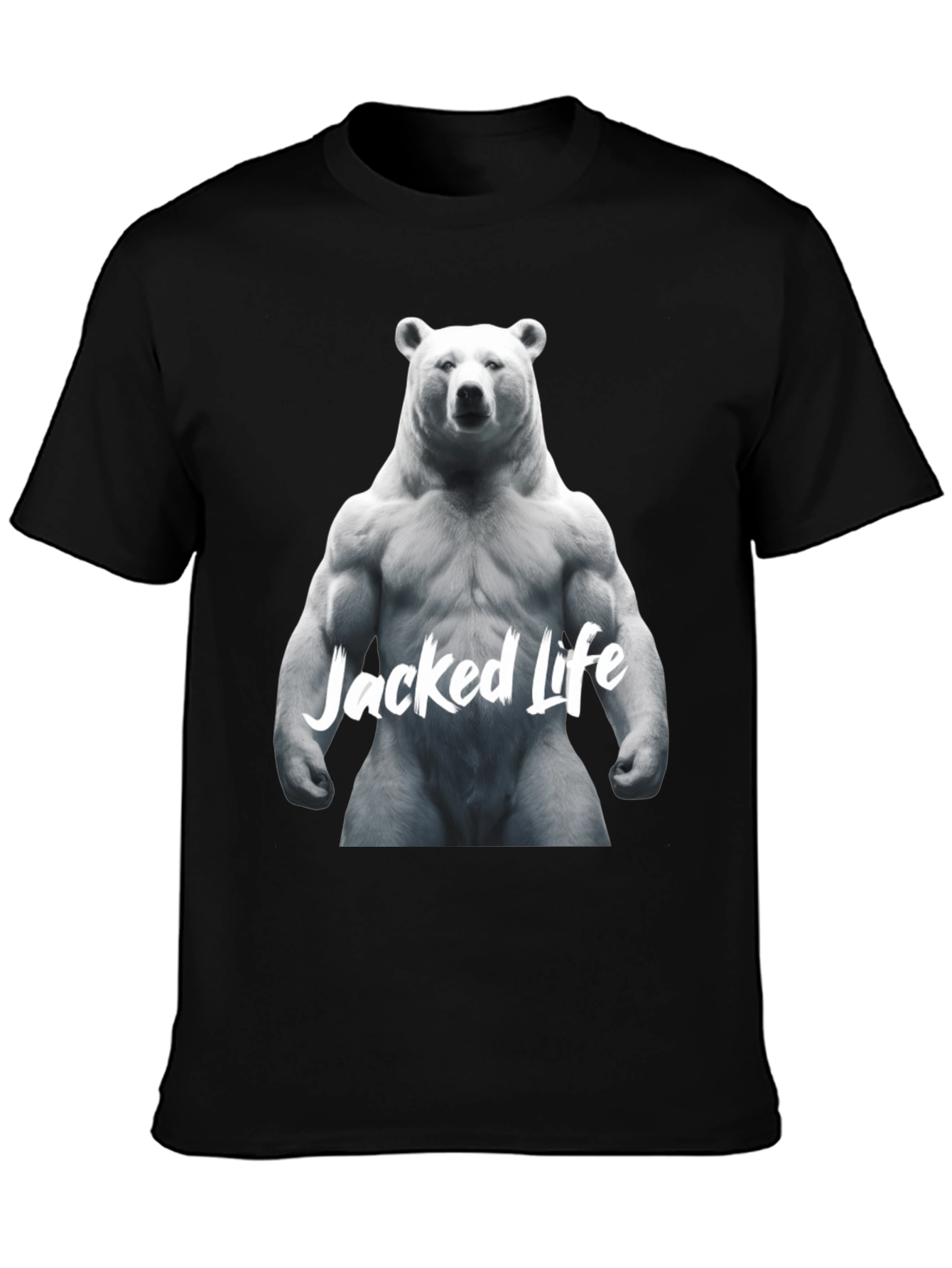 Jacked Life Bear Graphic Tee - Muscle Fit