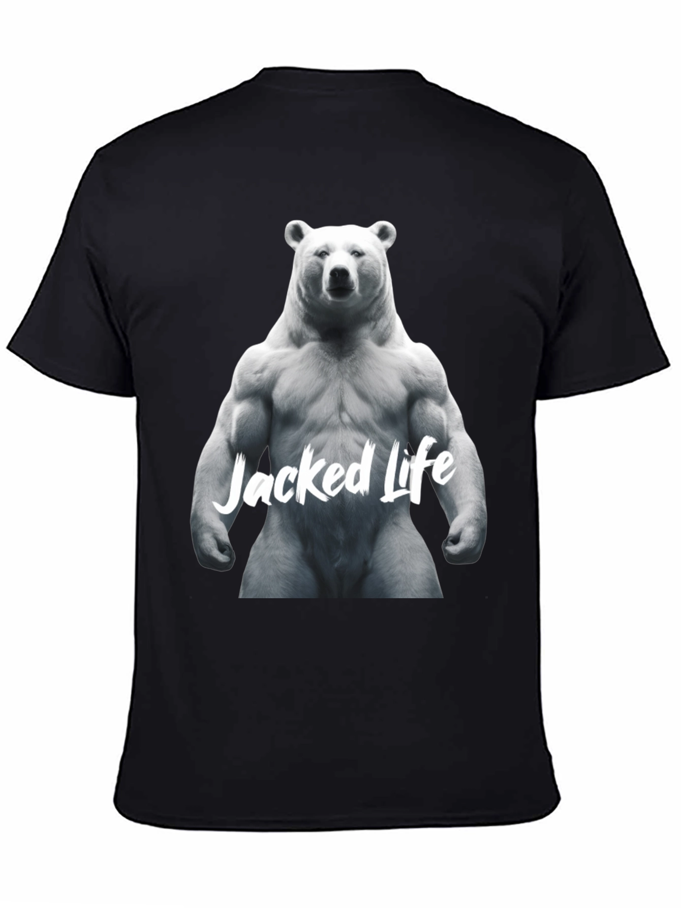 Jacked Life Bear Graphic Tee - Muscle Fit