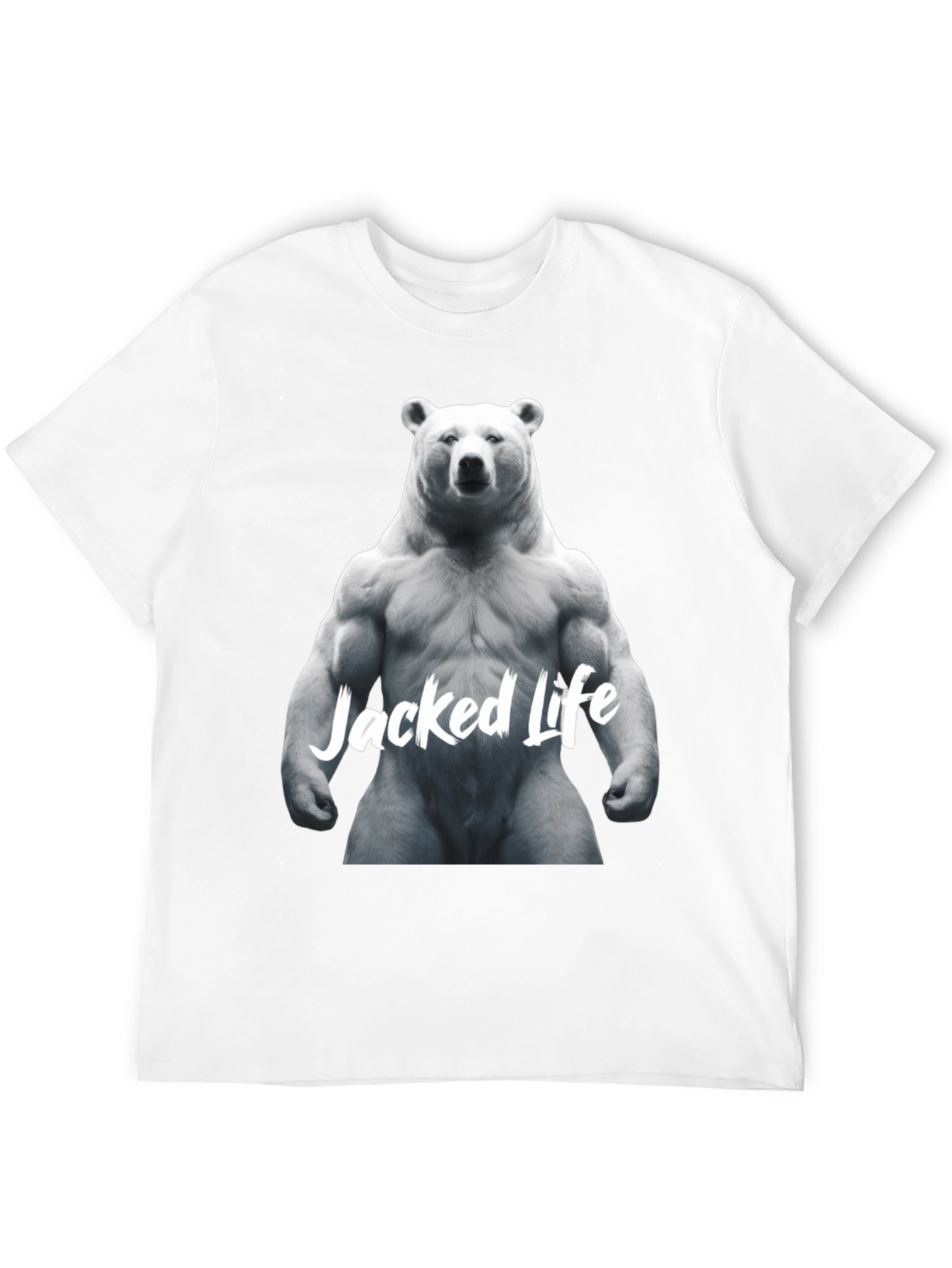 Jacked Life Bear Graphic Tee - Muscle Fit