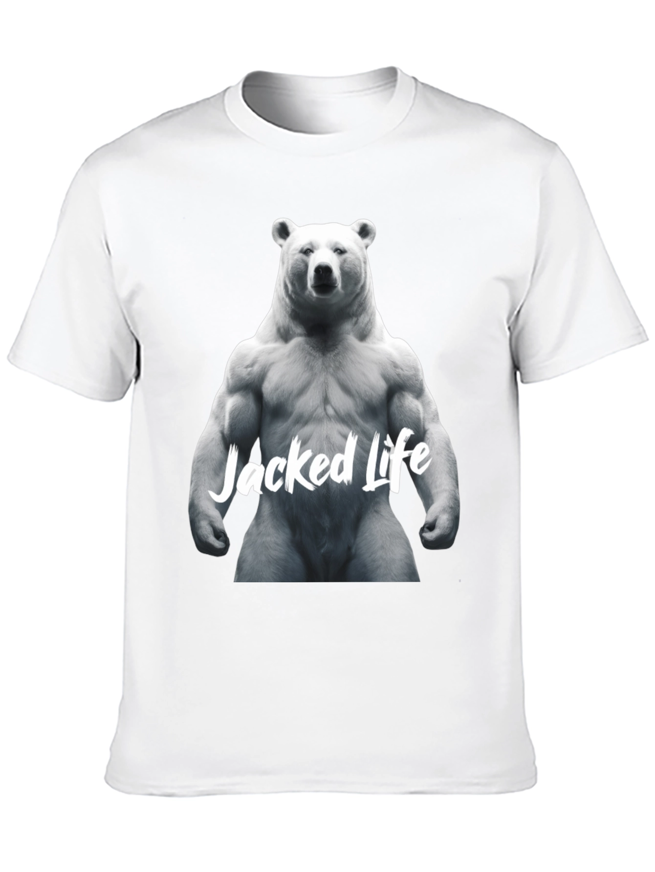 Jacked Life Bear Graphic Tee - Muscle Fit