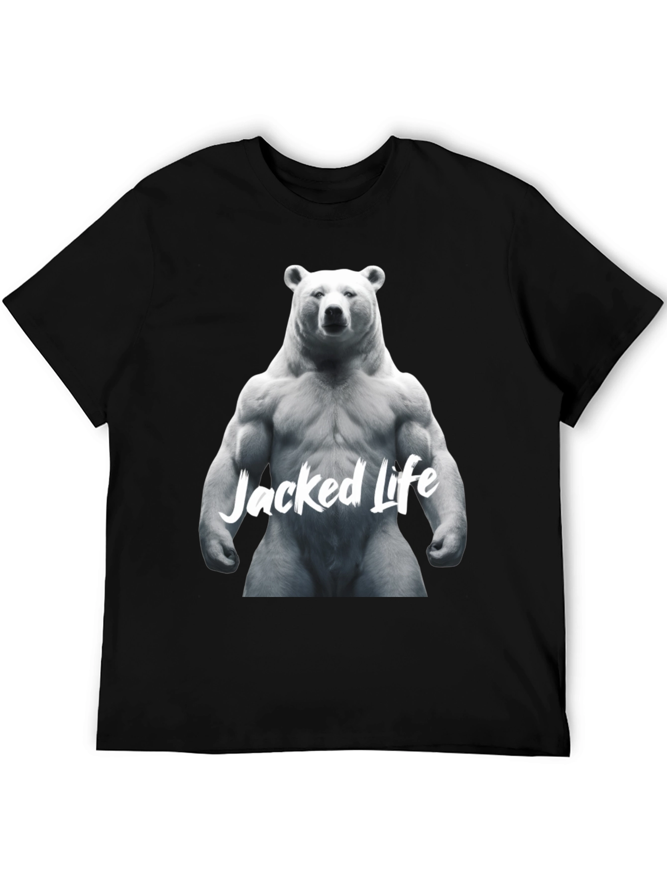 Jacked Life Bear Graphic Tee - Muscle Fit
