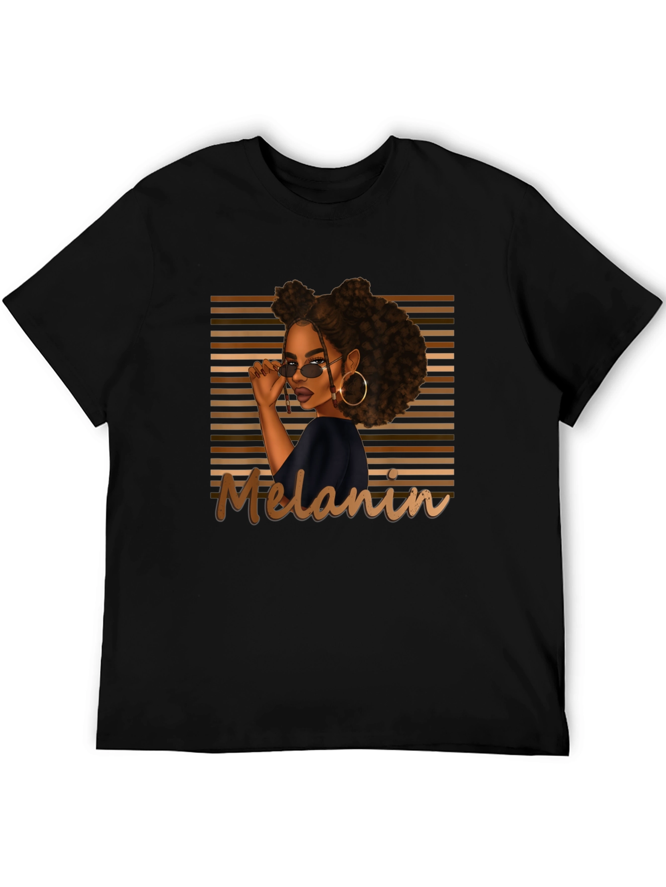 Melanin Magic Graphic Tee - Stylish Black T-Shirt