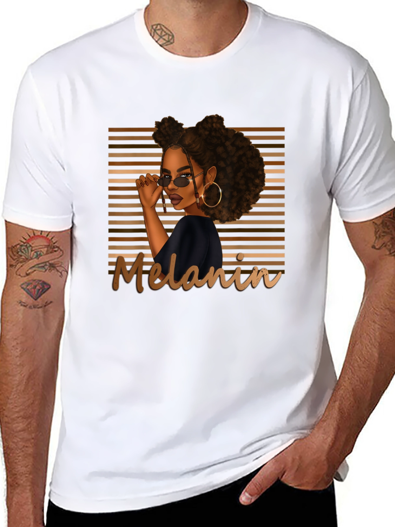 Melanin Magic Graphic Tee - Stylish Black T-Shirt