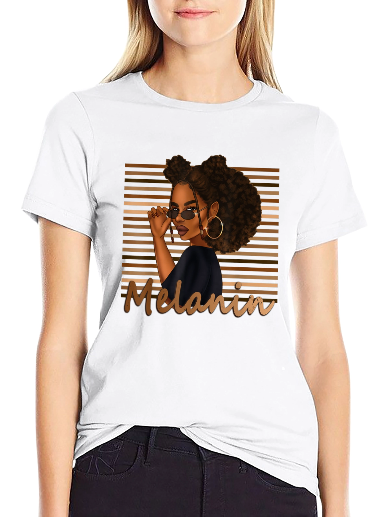 Melanin Magic Graphic Tee - Stylish Black T-Shirt